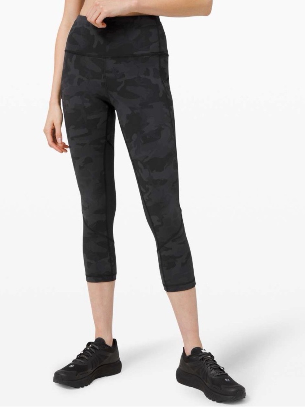 Lululemon pace rival crop leggings Black size 8